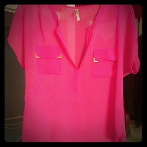 Macy's Pink spring blouse